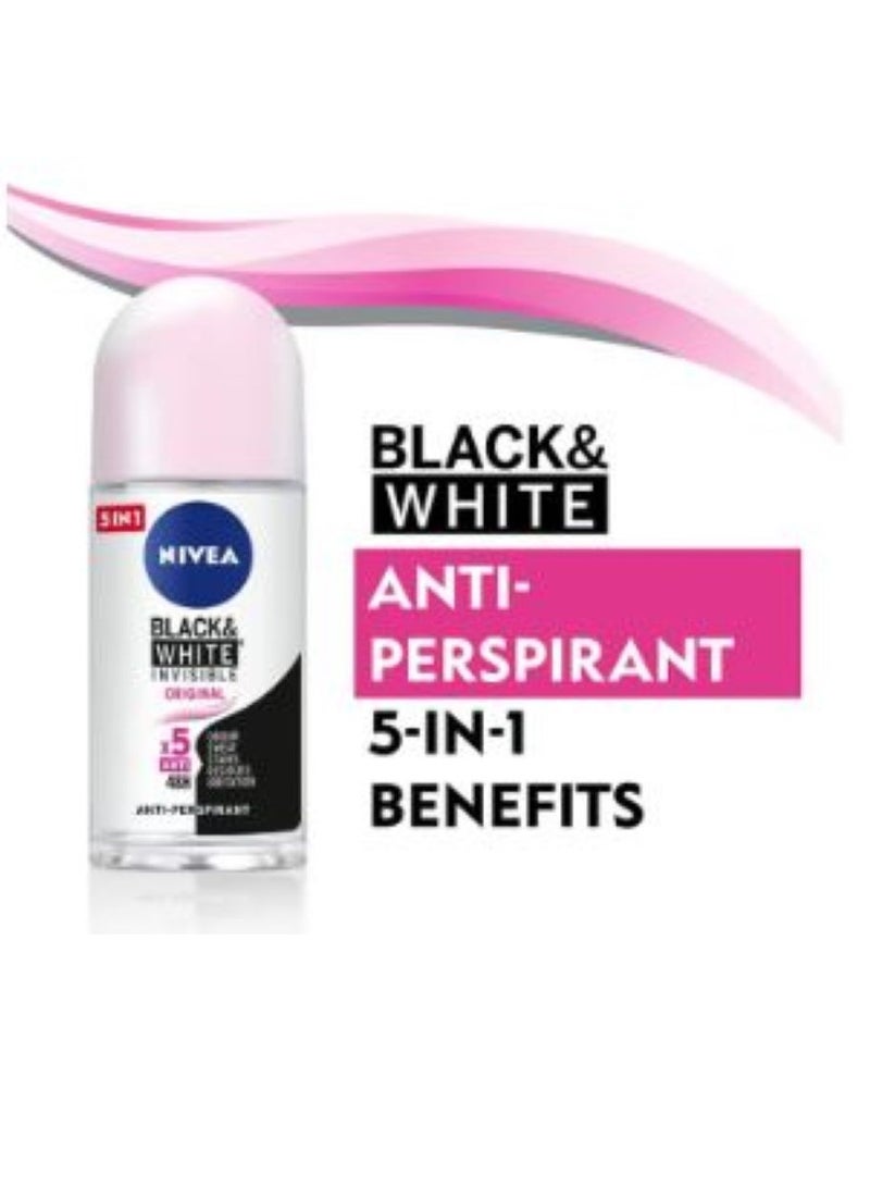 نيفيا مزيل العرق نيفيا رول أون للنساء، حماية غير مرئية باللونين الأبيض والأسود، 50 مل - Image 2