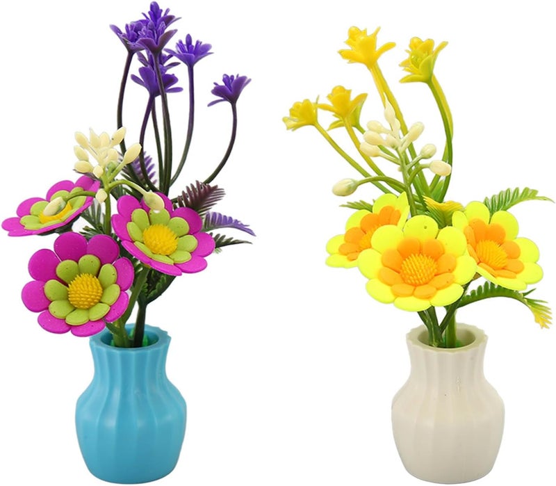 Artificial Aquatic Plant,2pcs Simulation Artificial Fish Tank Flower Plastic Aquarium Plants Decoration Accessories for Living Room Office Balcony - Image 1