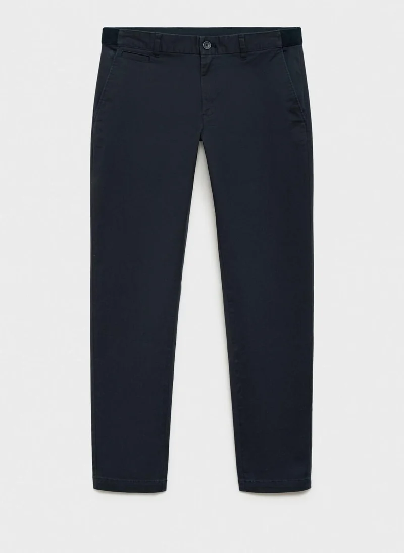 Mango Man Prato cropped tapered chino trousers