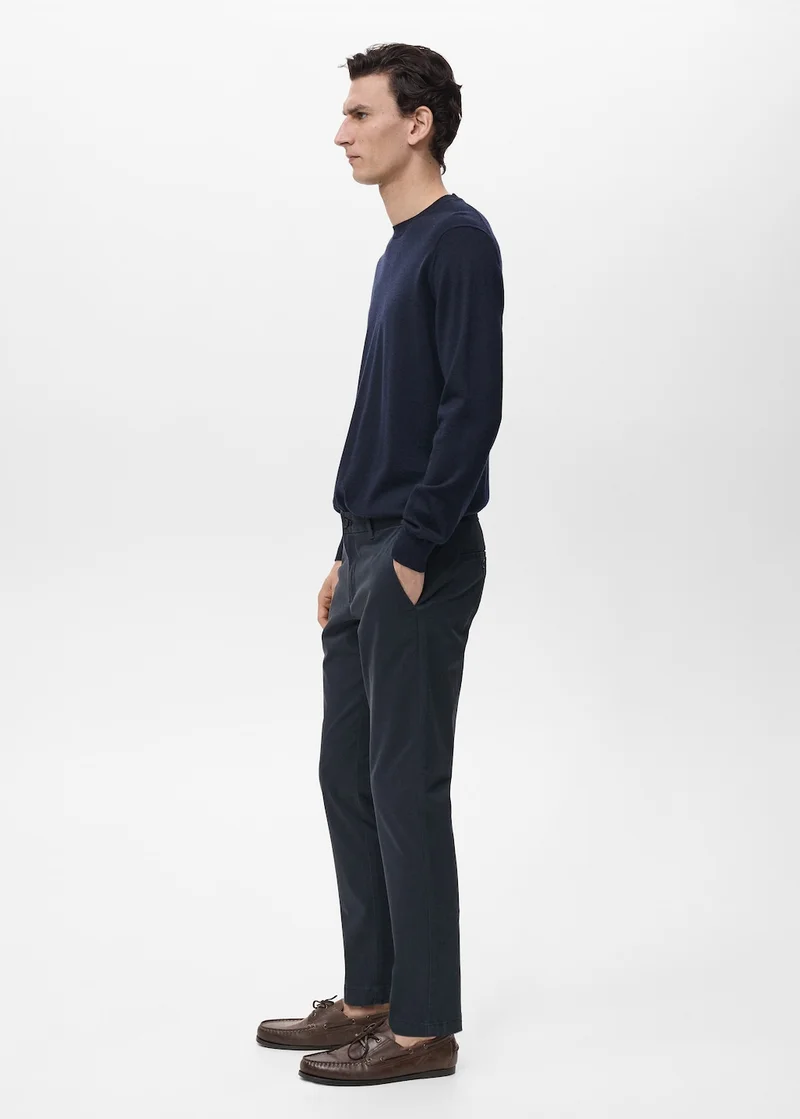 Mango Man Prato cropped tapered chino trousers