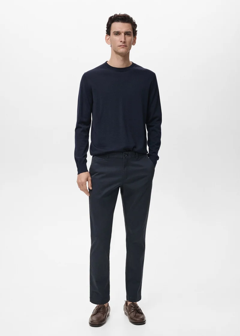 Mango Man Prato cropped tapered chino trousers