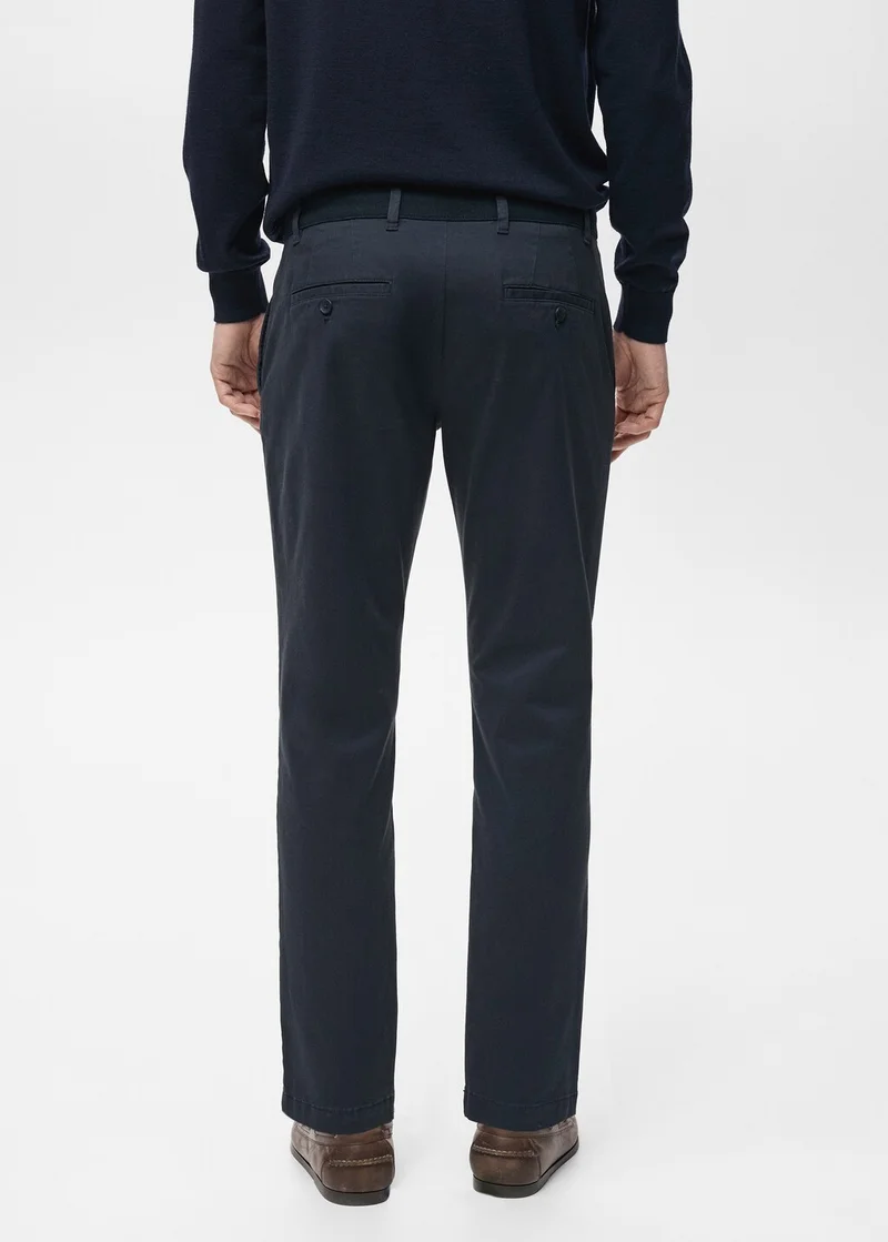 مانجو مان Prato cropped tapered chino trousers