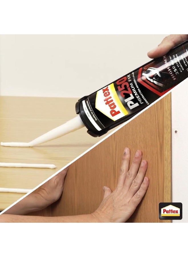 باتكس PL250 بريميوم فيكس لاصق بناء قوي بجودة عالية أبيض 440 غرام 2565441 - Image 4