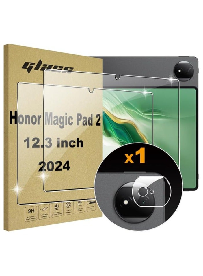 general Tempered Glass for Honor Magic Pad 2 Screen Protector [2+1 piece] Tempered Glass Lens Protector Camera and HD Tempered Glass Screen Protector for Honor Magic Pad 2 12.3 - Image 1