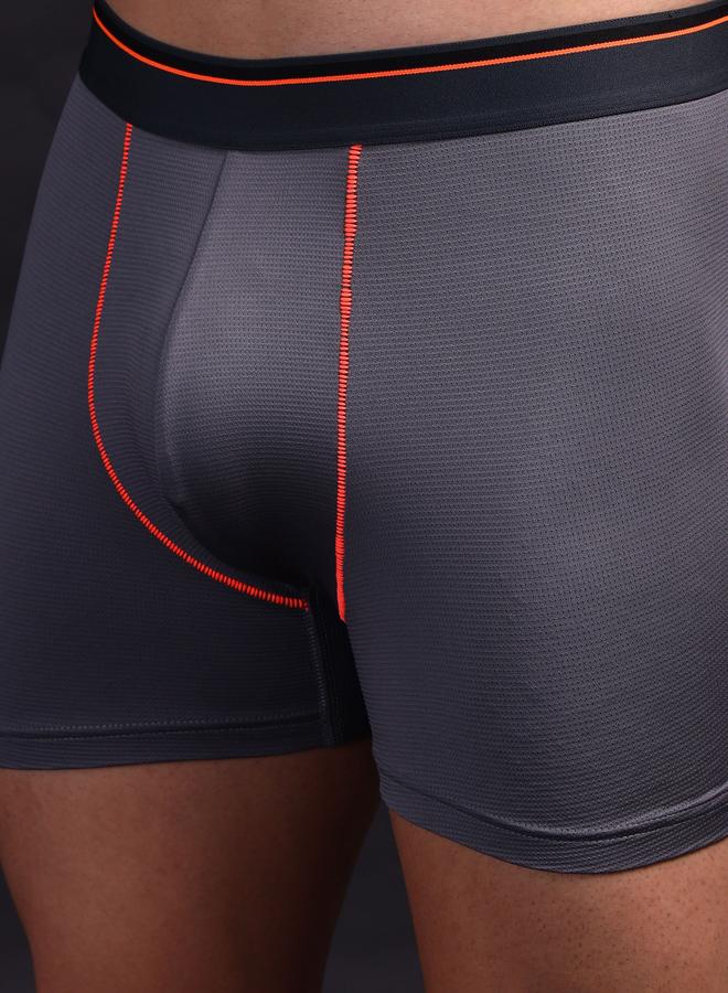 Technosport Grey Solid 4-Way Stretch Trunks - Image 3