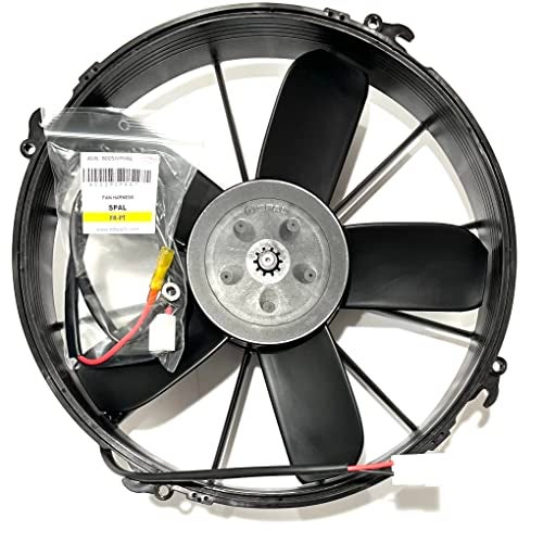 SPAL 30102025 12" 12V Pusher Fan 1687 CFM Cooling Radiator or Thermo King Tripac APU Evolution Carrier etc - w FR-PT Fan Harness. Catalog P/N VA01-AP70/LL-36S - Image 1