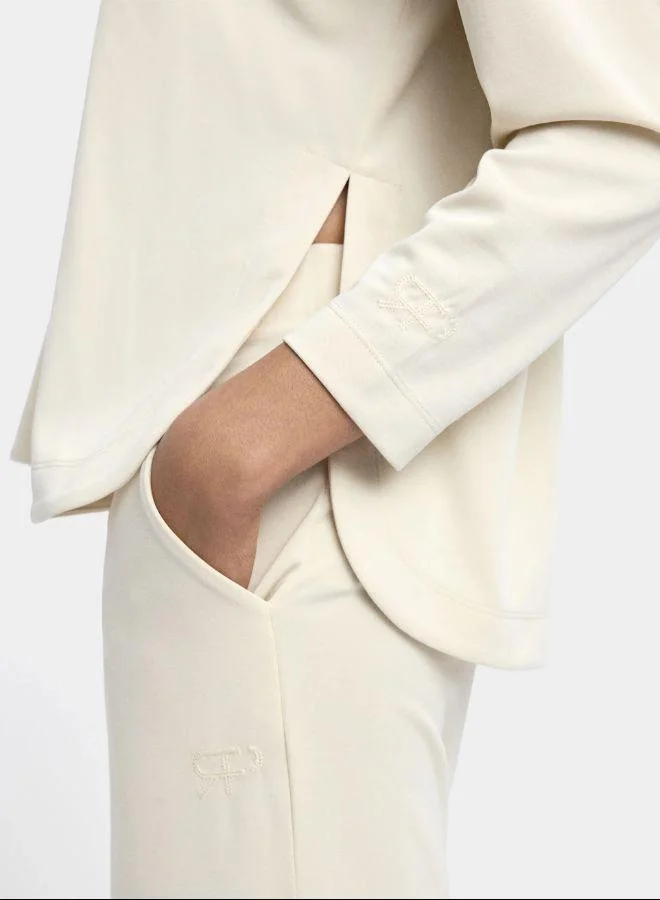 PARFOIS White Fluid trousers with elastic waist for Women | Best Price UAE