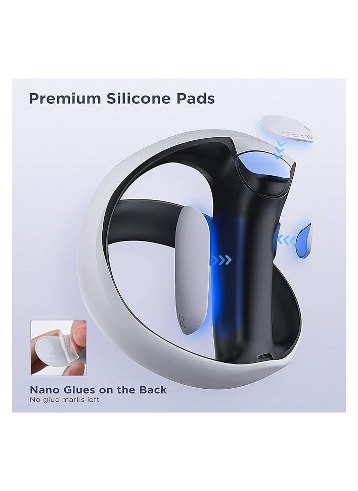 Raxoom Protector Cover Set , Silicone Headset Cover & Face Cushion Cover Pad & Lens Dust Cover & 2 Pack Controller Thumb Grips, Sweatproof and Washable  - Image 5