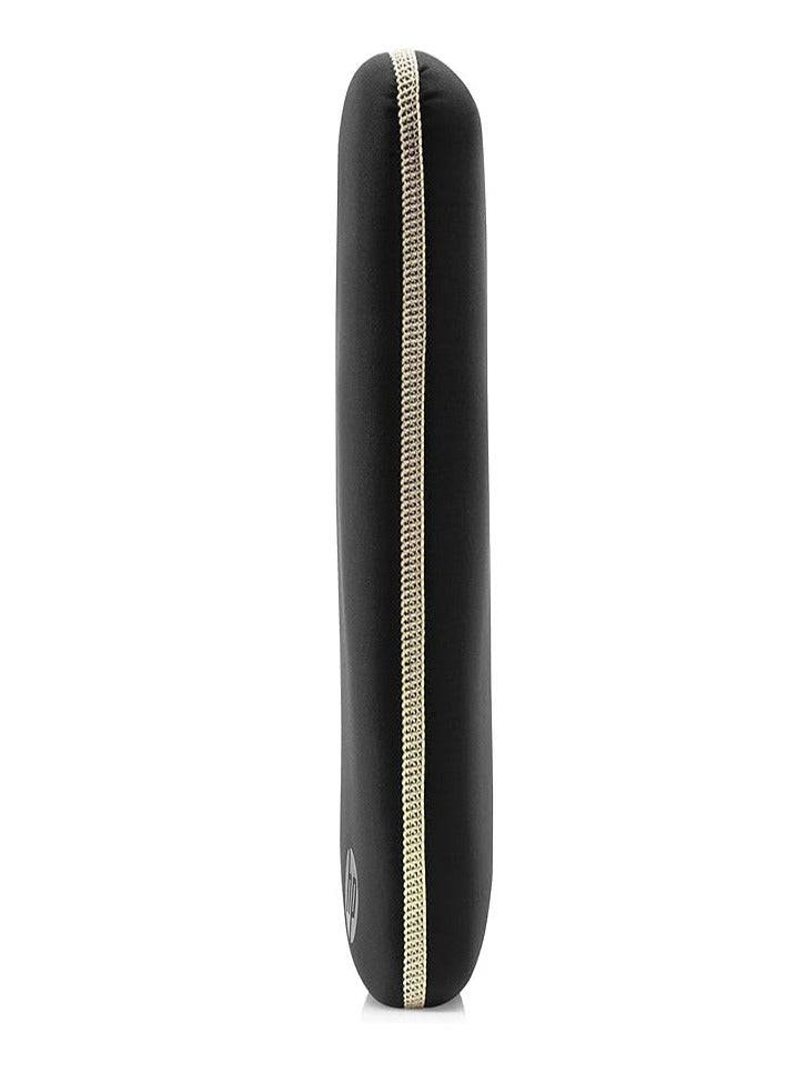 HP 14 Inch (35.5 cm) Black & Gold Reversible Neoprene Sleeve for Laptop/Chromebook/Mac - Image 4