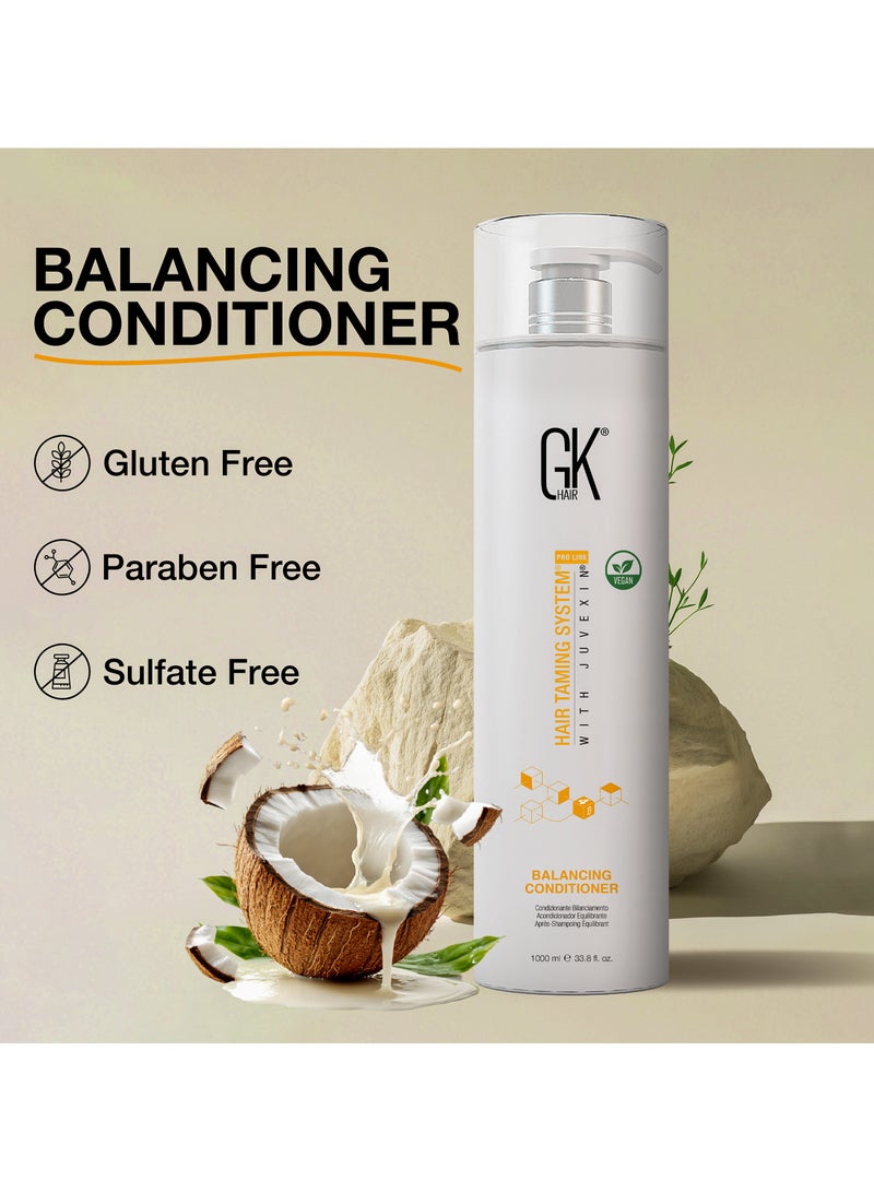 GK Hair Balancing Conditioner (33.8 Fl Oz/1000ml) For Oily Color Treated Hair Daily Use After Shampoo Conditioning Deep Cleanser Impurities Remover Restores pH Levels - Image 5