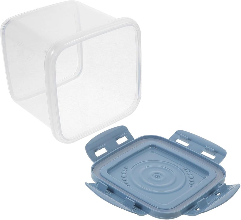 Airtight Yogurt Storage Container 600ml Food Sealed Box with Lid Small Blue Yogurt Fermenting Cup for Refrigerator and Bread Storage - Image 1