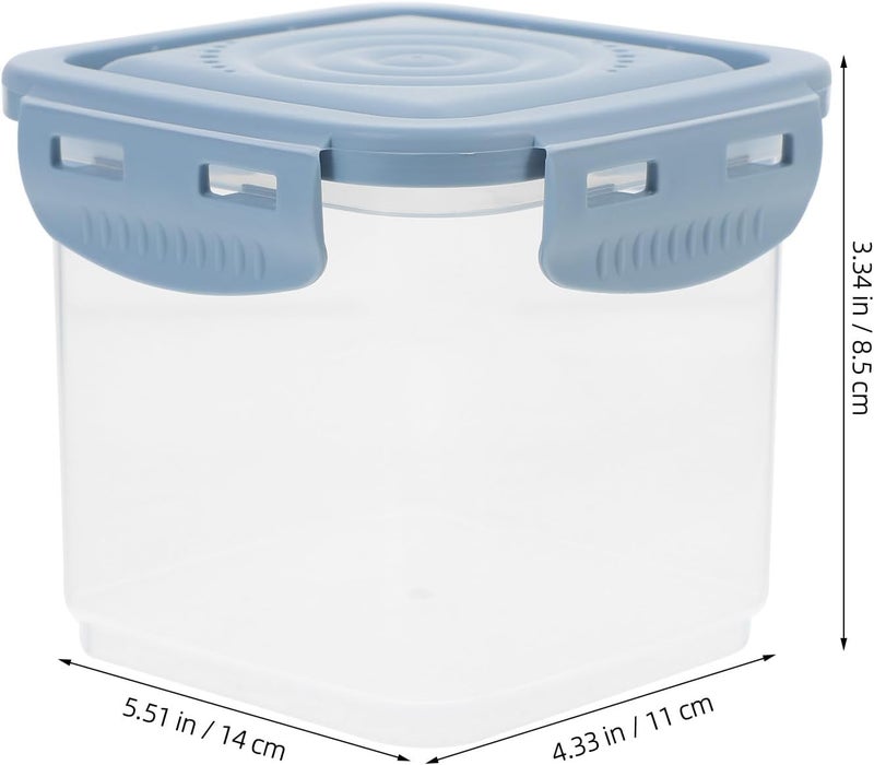 Airtight Yogurt Storage Container 600ml Food Sealed Box with Lid Small Blue Yogurt Fermenting Cup for Refrigerator and Bread Storage - Image 2
