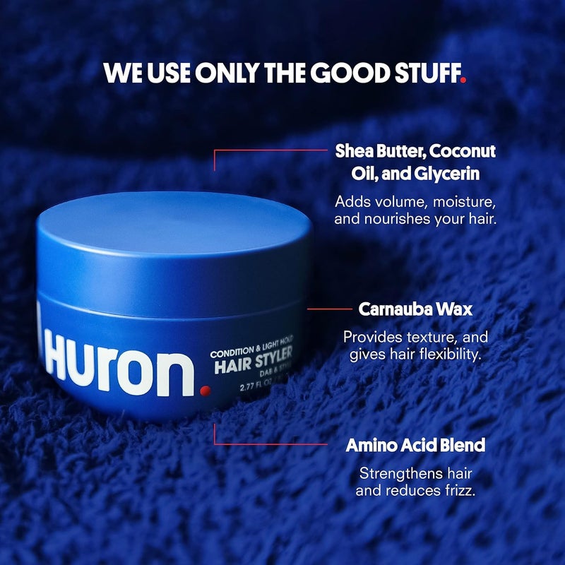 Huron - Men's Versatile Grooming Cream with Light Hold & Matte Finish. Fresh, Clean Scent. 100% Vegan. 2.7 oz. - Image 3