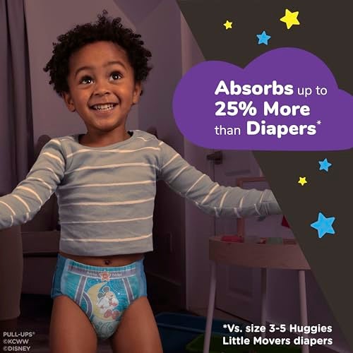 Pull-Ups Boys' Night-Time Potty Training Pants, Size 5T-6T Overnight Training Underwear (46-60 lbs), 80 Ct - Image 4