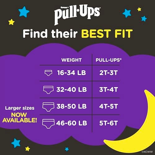 Pull-Ups Boys' Night-Time Potty Training Pants, Size 5T-6T Overnight Training Underwear (46-60 lbs), 80 Ct - Image 3