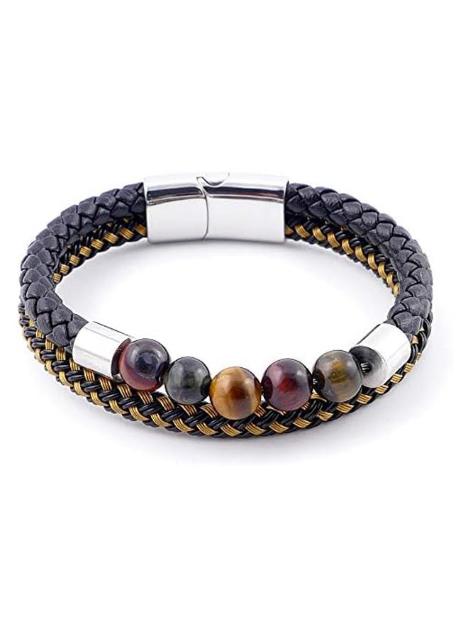 Brown Leather Bracelet - Image 3