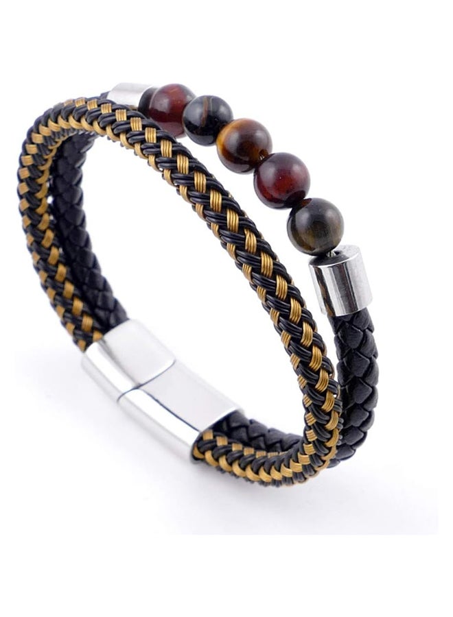 Brown Leather Bracelet - Image 4