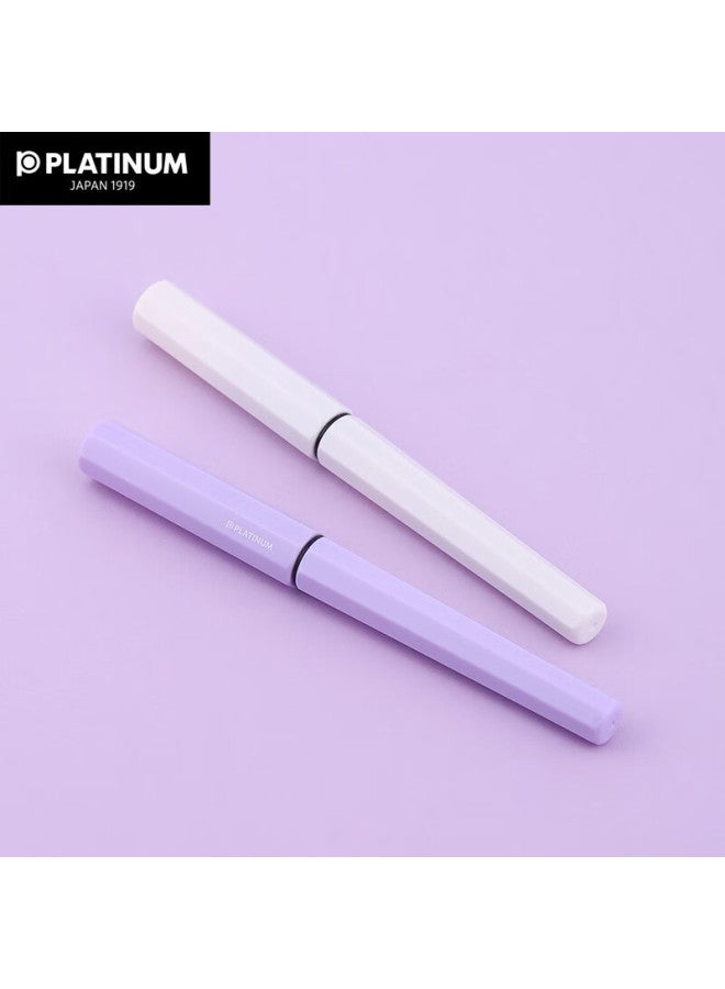 Platinum 【Back To School Essential】Platinum Pq-200 Elementary School Grade 3 Student Calligraphy Practice Pen With Replaceable Ink Cartridge 03F Fine Nib Milky White - Image 4