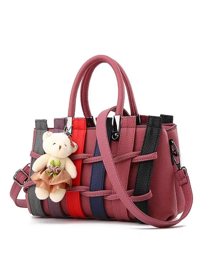 Goolsky Bear Striped Crossbody Bag Red - Image 1