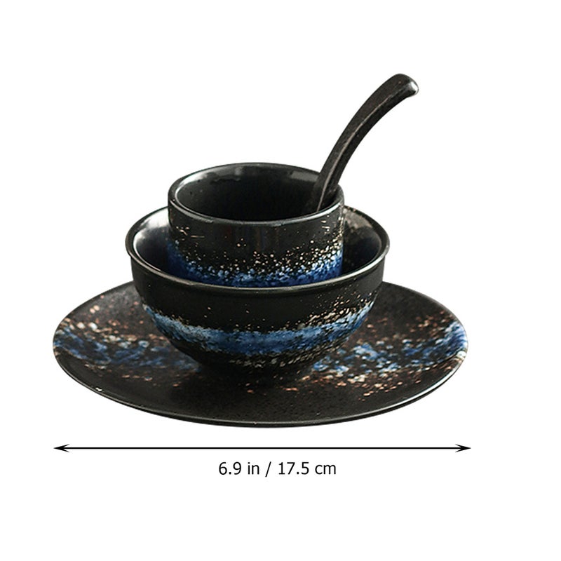 2 Sets Sushi Restaurant Ceramic Bowl Ceramic Bowl Dish Set Four-piece Bowl - Image 2
