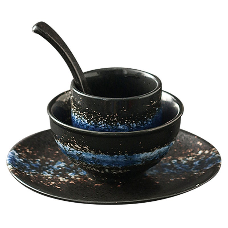 2 Sets Sushi Restaurant Ceramic Bowl Ceramic Bowl Dish Set Four-piece Bowl - Image 4
