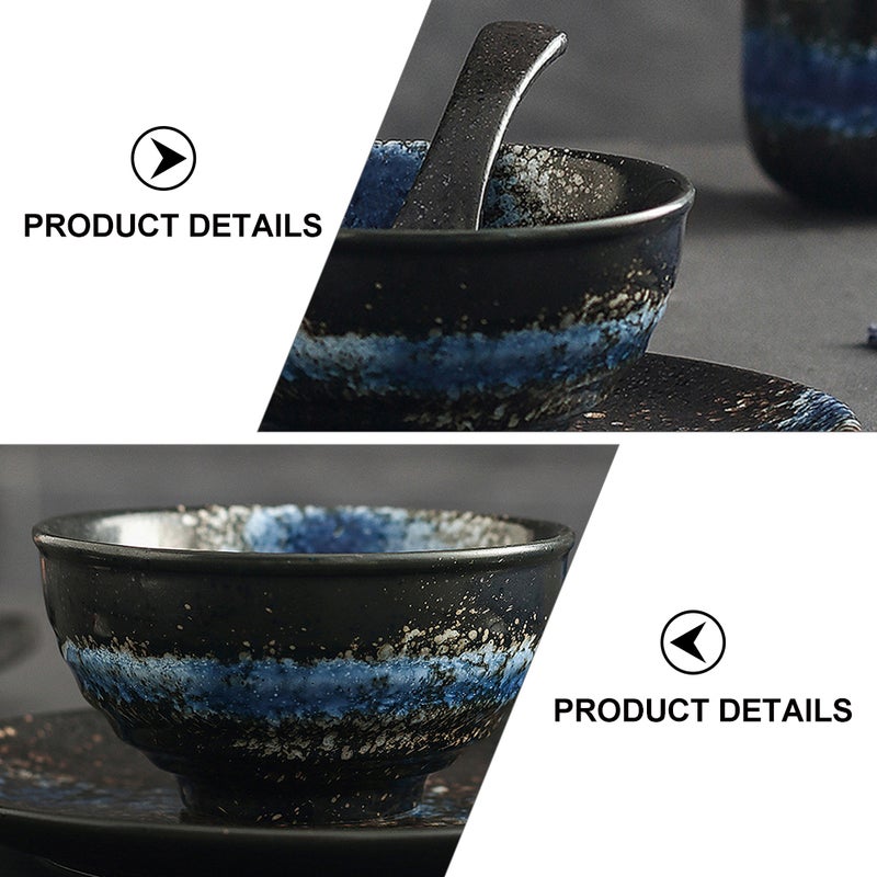 2 Sets Sushi Restaurant Ceramic Bowl Ceramic Bowl Dish Set Four-piece Bowl - Image 5