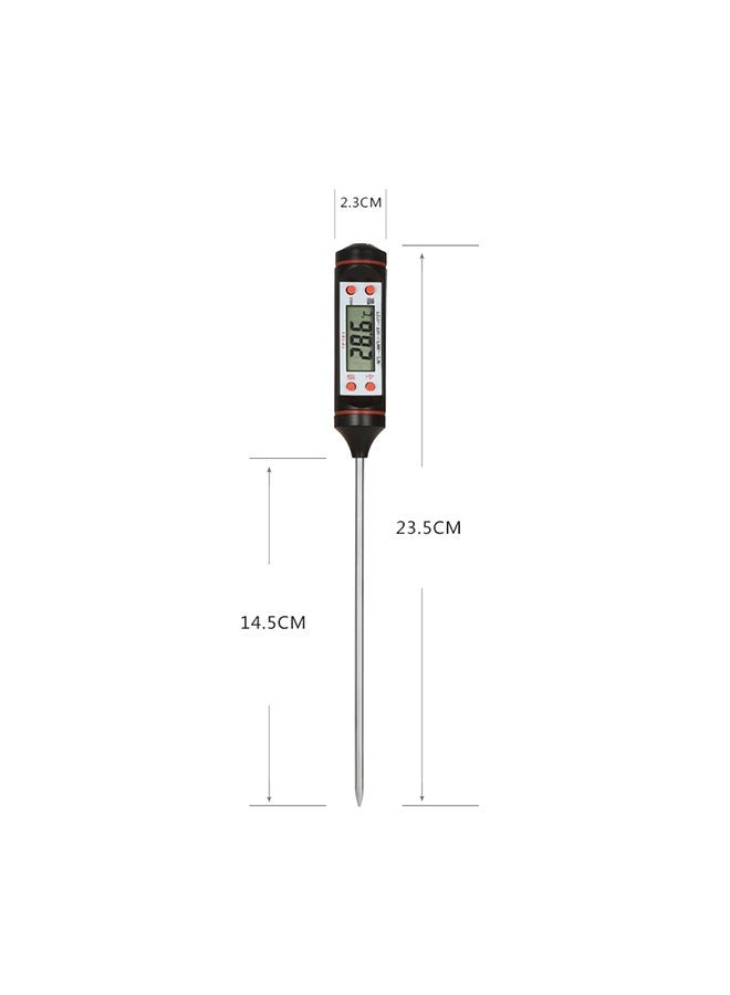 مقياس حرارة رقمي لطهي الطعام أسود/فضي - Image 3