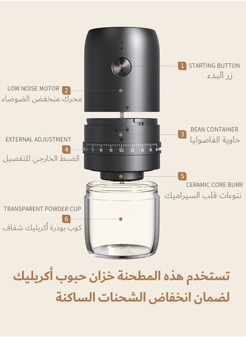 مطحنة القهوة v60 المحمولة مع 40 إعدادًا قابلًا للتعديل وسعة 35 جرام - pzsku/Z1A7CAEC5BF950C5274D2Z/45/_/1729754403/883b7a0f-6a72-49ff-ae81-5db533f6e3e3
