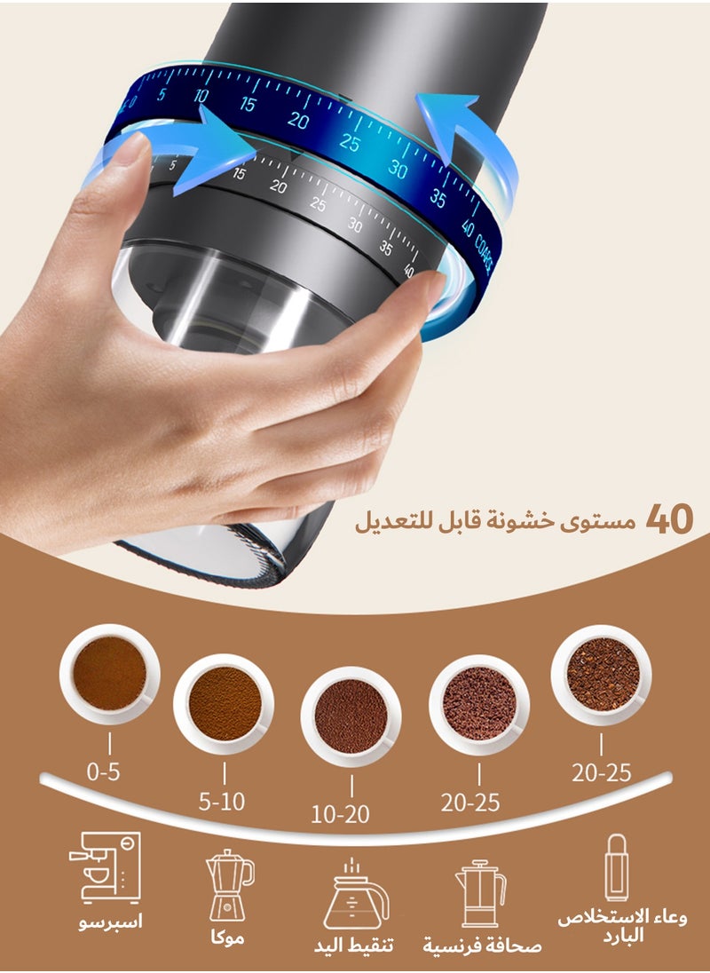 مطحنة القهوة v60 المحمولة مع 40 إعدادًا قابلًا للتعديل وسعة 35 جرام - pzsku/Z1A7CAEC5BF950C5274D2Z/45/_/1729754413/d1f6fc14-1649-4bc9-9199-d24b99414a7c