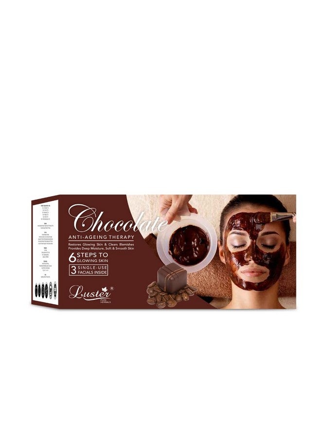 لاستر مجموعة الشوكولاتة للوجه 3 علاجات للوجه للاستخدام الفردي بالداخل غنية بمستخلصات الكاكاو تساعد على تنعيم البشرة وتفتيحها وتوهجها الفوري للنساء والرجال لجميع أنواع البشرة 120 مل. - Image 2