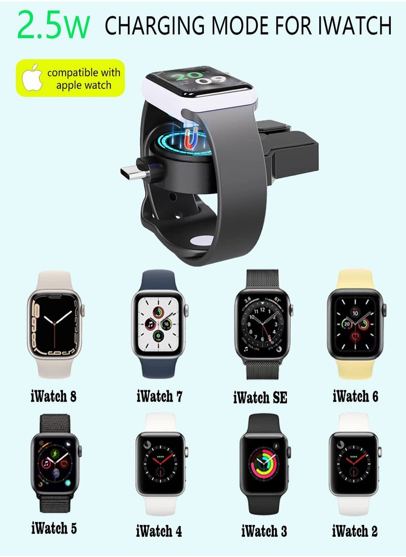 SYOSI - USB-C Charger for Apple Watch Travel Car Charger Portable Wireless Powerful Magnetic Fast Charging Compatible with Apple Watch Ultra 8/7/SE/6/5/4/3/2 Portable Apple Watch Charger - Image 1