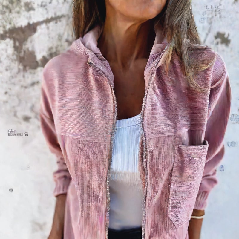 Corduroy Hooded Jacket Women Casual Outerwear Autumn - Image 2