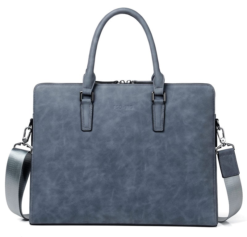 FSD.WG FSD. WG Business Bag Leather Messenger Bag Water Resistant Business Travel Briefcase Handbag Briefcase for Men - Image 1