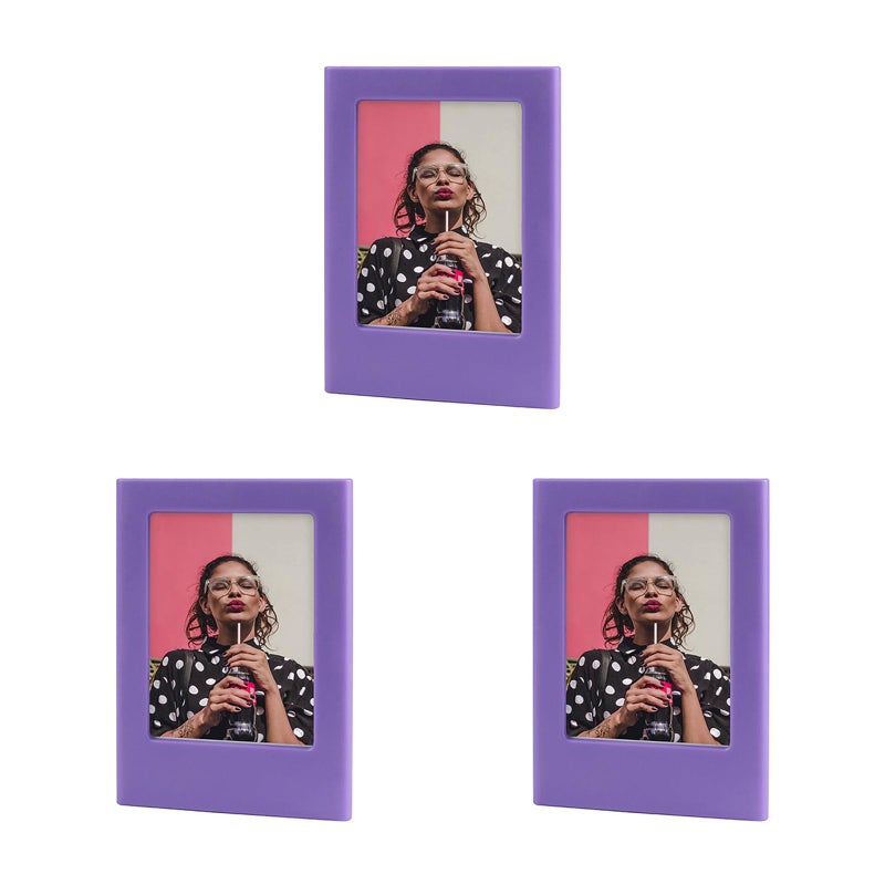 Adjustable Refrigerator Photo Frame Holder For 3.5 Inch Snapshots Purple Wall Decor - Image 2