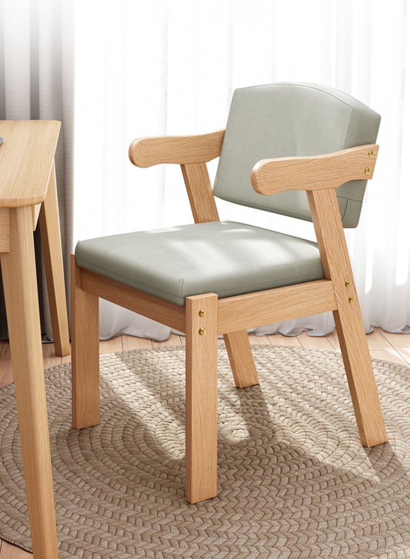 Sharpdo Modern Simple Home Backrest Solid Wood Chair, Dining Chair with Armrests 49*50*75CM - Image 1