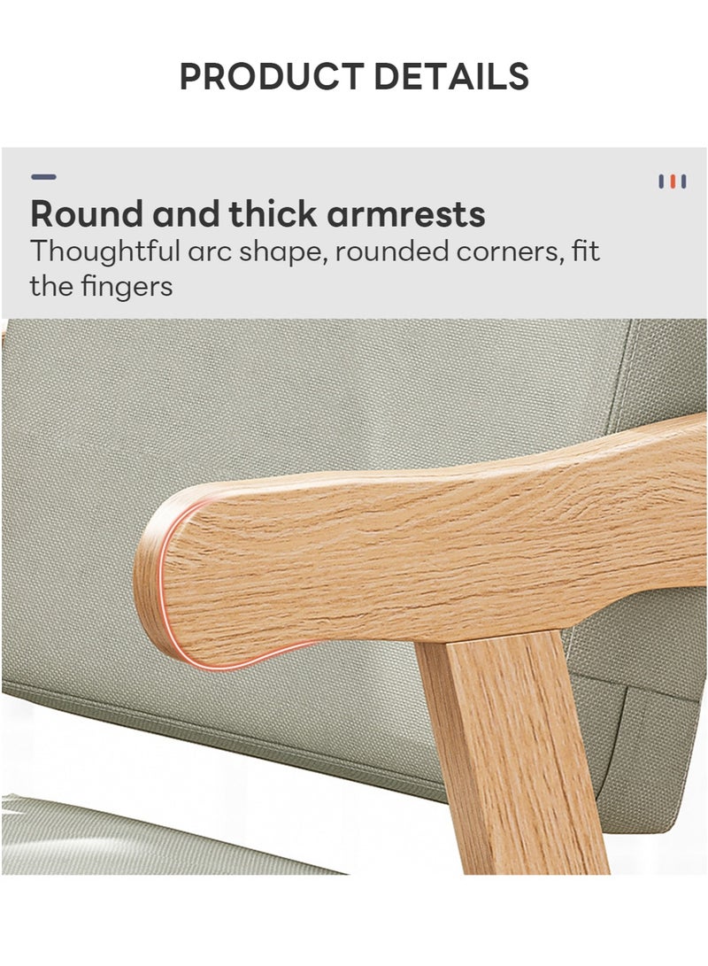 Sharpdo Modern Simple Home Backrest Solid Wood Chair, Dining Chair with Armrests 49*50*75CM - Image 5