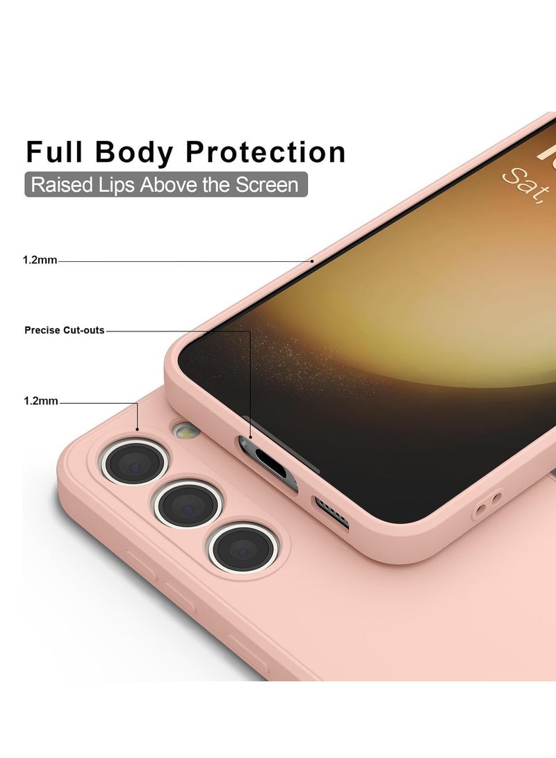MIGOFAST Samsung Galaxy S24 Plus Soft Silicone Gelly Rubber Cover Shockproof Matte Finish Back Cover Inner Fabric Lining with Camera Protection Case Pink - Image 3