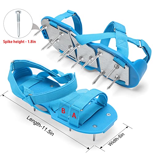 DenForste Lawn Aerator Shoes for Grass - Pre-Assembled Grass Aerator Shoes for Lawn - Soil Yard Aerator Tool for Aerating Patio Garden - Image 4