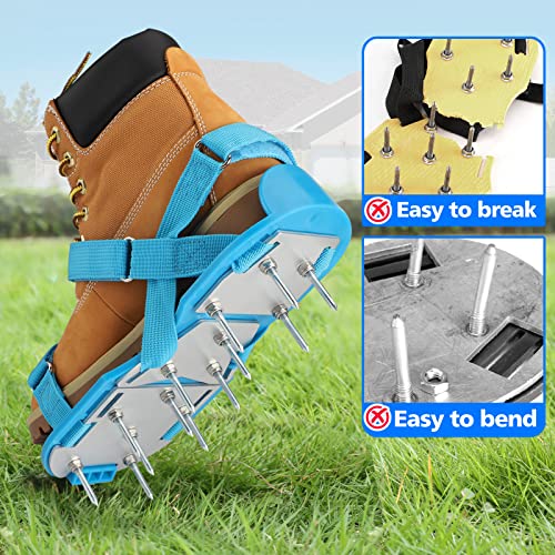 DenForste Lawn Aerator Shoes for Grass - Pre-Assembled Grass Aerator Shoes for Lawn - Soil Yard Aerator Tool for Aerating Patio Garden - Image 3