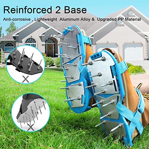 DenForste Lawn Aerator Shoes for Grass - Pre-Assembled Grass Aerator Shoes for Lawn - Soil Yard Aerator Tool for Aerating Patio Garden - Image 2