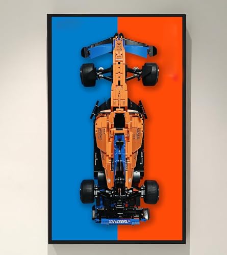 WETCEAOM Display Wallboard Compatible with Lego Technic McLaren 42141 2022 Replica Race Car Display Gift Ideas Compatible with Lego Car Wall Mount Frame Fans 197 x 315 in No Model - Image 1