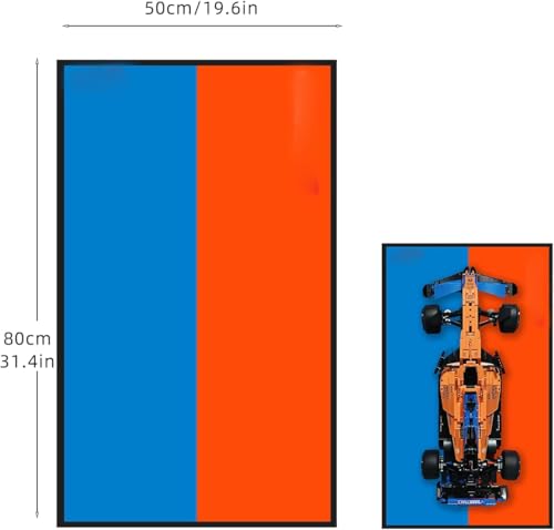WETCEAOM Display Wallboard Compatible with Lego Technic McLaren 42141 2022 Replica Race Car Display Gift Ideas Compatible with Lego Car Wall Mount Frame Fans 197 x 315 in No Model - Image 5