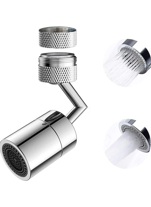 Universal Splash Filter Faucet - 720 Degree Swivel Anti-Splash Oxygen Rich Foam Rotatable Faucet Sprayer Head with 4 Layer Mesh Filter