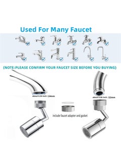 Universal Splash Filter Faucet - 720 Degree Swivel Anti-Splash Oxygen Rich Foam Rotatable Faucet Sprayer Head with 4 Layer Mesh Filter - pzsku/Z1A7CFB35F3823B488FF6Z/45/_/1710122425/60d9ff16-2ed4-4ccd-b34e-c16c5c0f0f6b