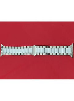 For Apple Watch Series 8 45mm And 8 Ultra 49mm - Stainless Steel Bracelet Watch Band Strap - Silver & White