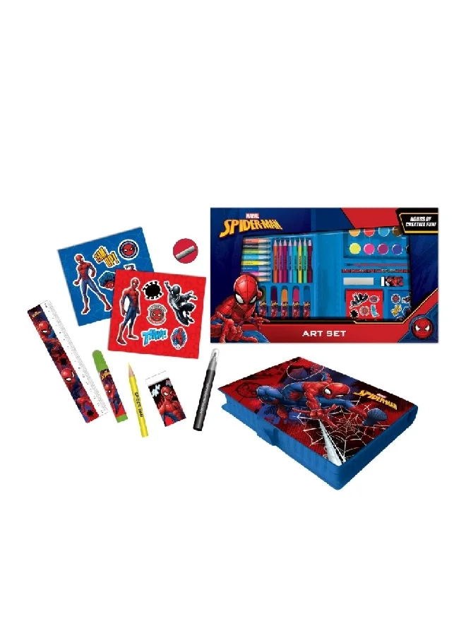 First Kid 52-Piece Spiderman Creative Fun Art Set Multicolour 2.8 x 26.5 x 45 cm FK-SP-2102