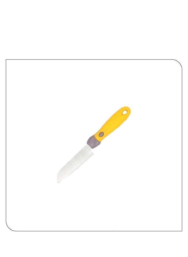 CLASSYTOUCH Stainless Steel Chef Knife, Wood Textured ABS Plastic Handle - Sandal Color 
