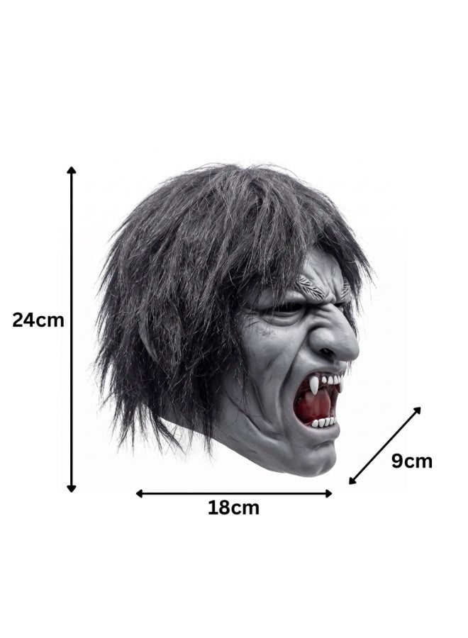 Brain Giggles BrainGiggles Scary Wolf Halloween Mask, Durable, Adjustable Full Face Halloween Costume Mask for Men & Women, Masquerade & Halloween Cosplay Party Face Cover for Adults, (Scary Wolf Mask) - Image 2