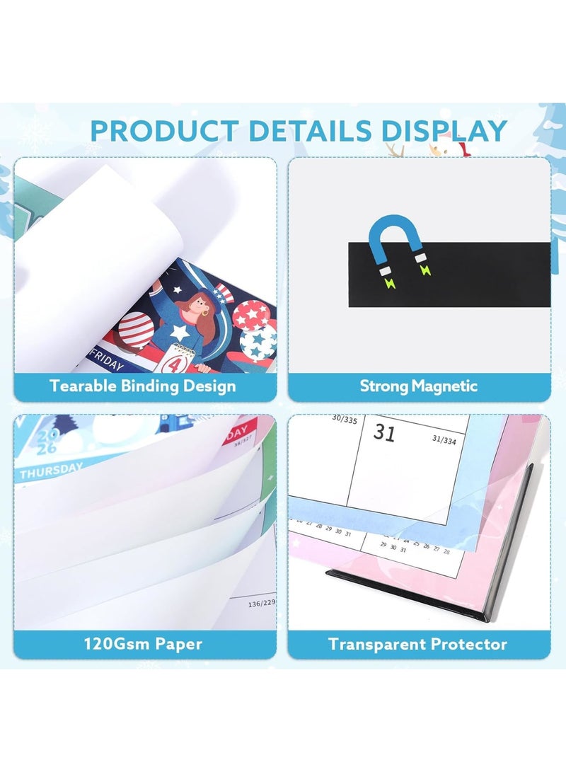 Barakah تقويم ثلاجة مغناطيسي، مخطط ثلاجة لمدة 18 شهرًا من يناير 2026 إلى يونيو 2027، تقويم حائط مغناطيسي للتخطيط الشخصي وتنظيم جداول الوجبات وفعاليات العائلة، نمط مهرجان - Image 5