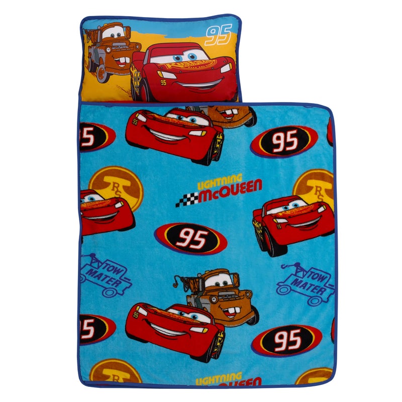 Disney Cars Radiator Springs Blue and Red Lightning McQueen and TowMater Toddler Nap Mat